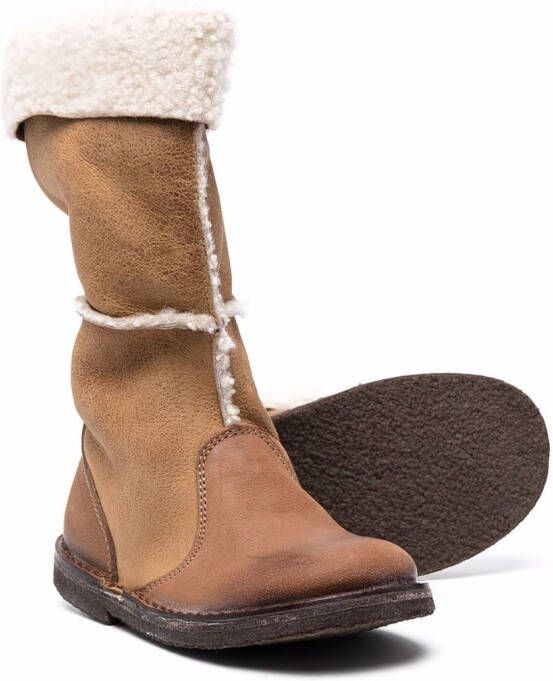 Pèpè shearling-lined snow boots Brown