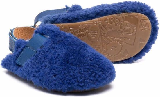 Pèpè slingback shearling slippers Blue