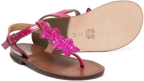 Pèpè star-detail leather sandals Pink