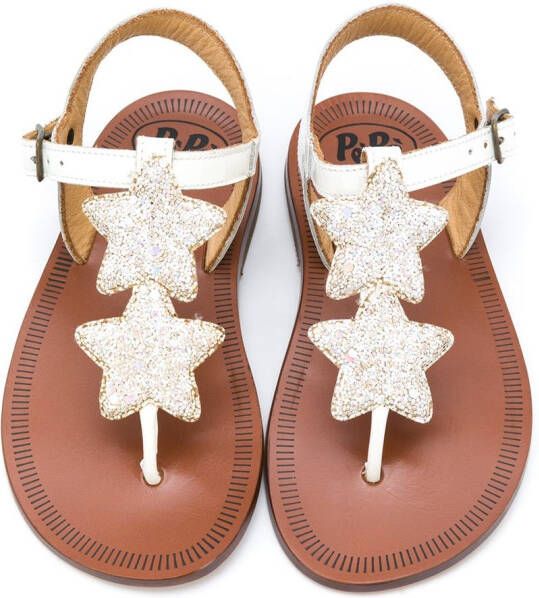 Pèpè star open-toe sandals White