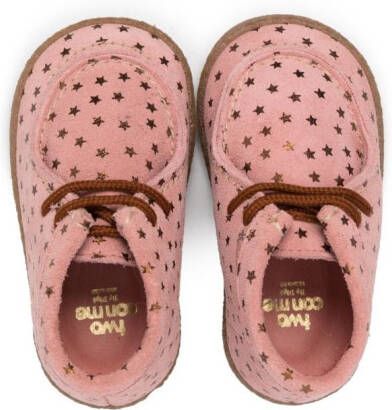Pèpè star-print suede boots Pink