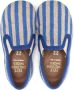 Pèpè stripe linen slip-on shoes Blue - Thumbnail 3