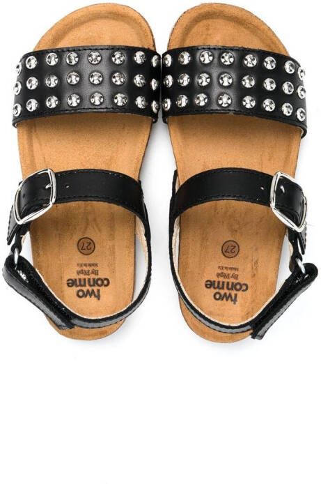 Pèpè studded buckled sandals Black
