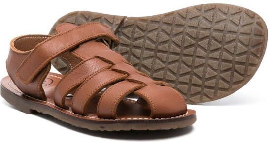 Pèpè Tino strappy leather sandals Brown