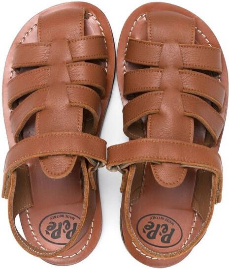Pèpè Tino strappy leather sandals Brown