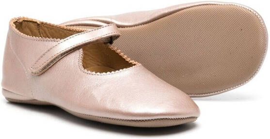 Pèpè touch-strap ballerina shoes Pink