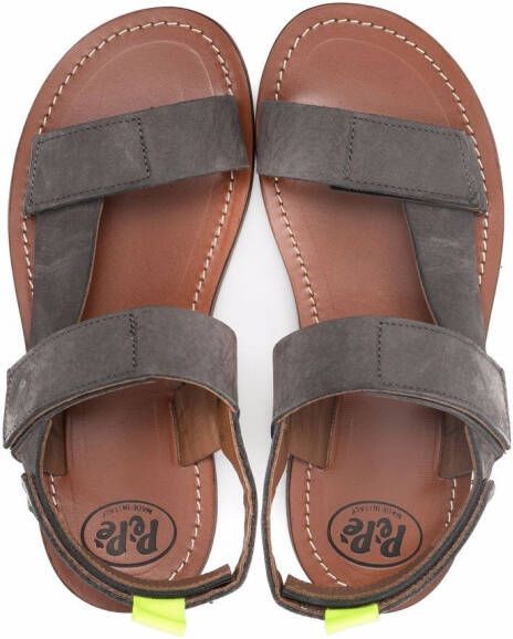 Pèpè touch-strap fastening sandals Grey