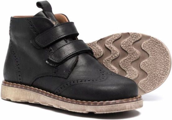 Pèpè touch-strap leather boots Black