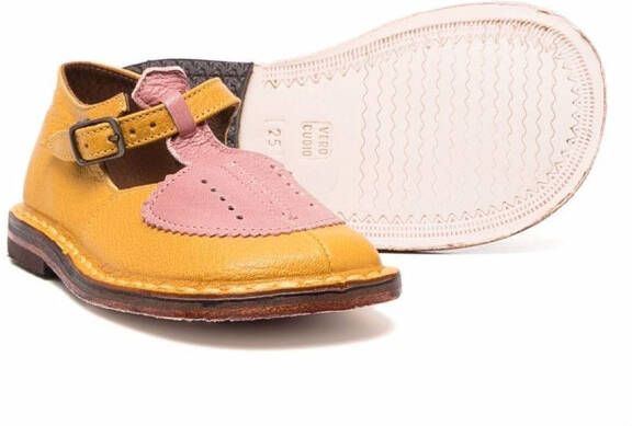 Pèpè two-tone buckle shoes Yellow