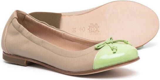 Pèpè two-tone slip-on ballerinas Neutrals