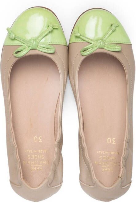 Pèpè two-tone slip-on ballerinas Neutrals