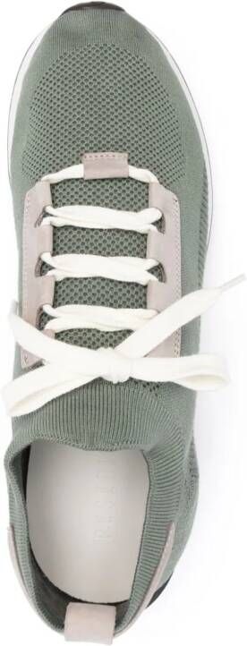 Peserico almond knitted sneakers Green
