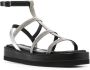 Peserico bead-detailed leather sandals Black - Thumbnail 2