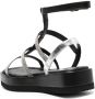 Peserico bead-detailed leather sandals Black - Thumbnail 3