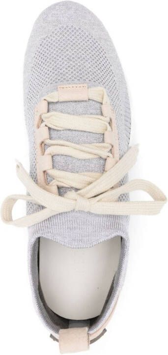 Peserico lurex knitted sneakers Grey