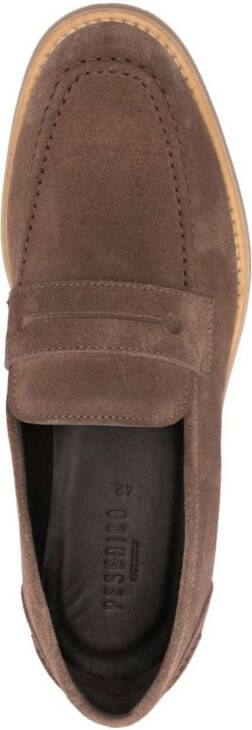 Peserico penny-slot suede loafers Brown