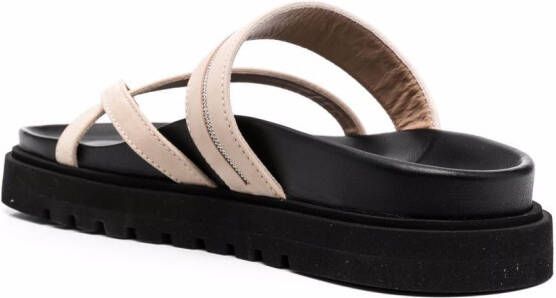 Peserico platform slip-on sandals Neutrals