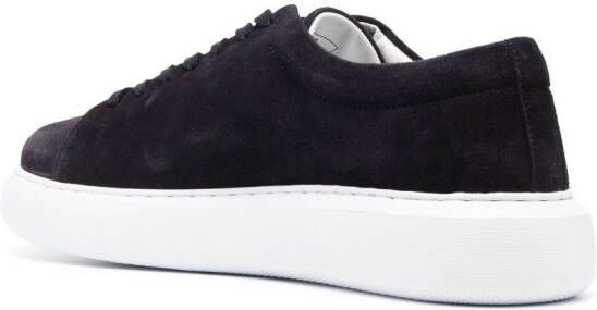 Peuterey low-top suede sneakers Blue