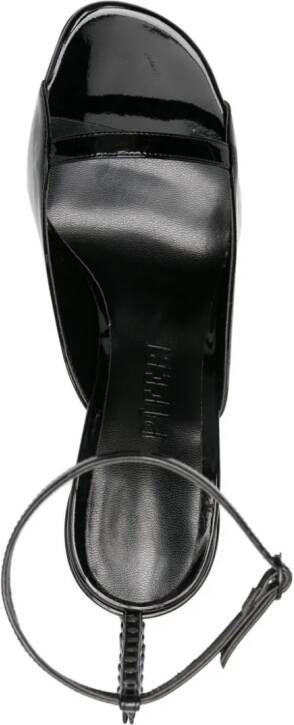 Pīferi 120mm patent spike-studs sandals Black