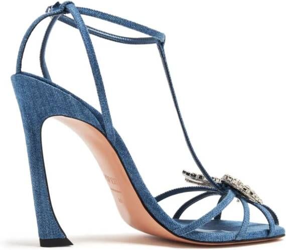 Pīferi Maggio 100mm crystal-embellished sandals Blue