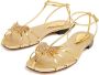 Pīferi Maggio Flat crystal-embellished sandals Gold - Thumbnail 4