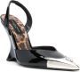 Philipp Plein 105mm patent-leather sandals Black - Thumbnail 2