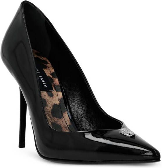 Philipp Plein 105mm pointed-toe leather pumps Black