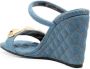 Philipp Plein 110mm stud-detail wedge sandals Blue - Thumbnail 3