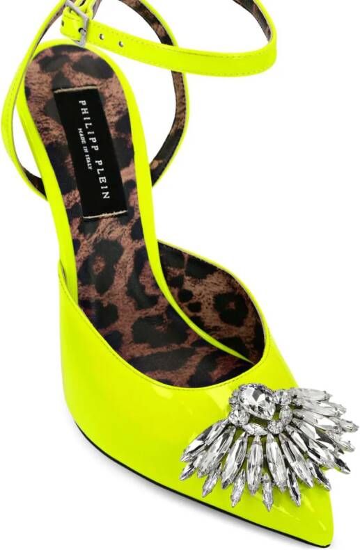 Philipp Plein 120mm crystal-embellished pumps Yellow