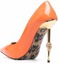 Philipp Plein 125mm Decollete high heels Orange - Thumbnail 3