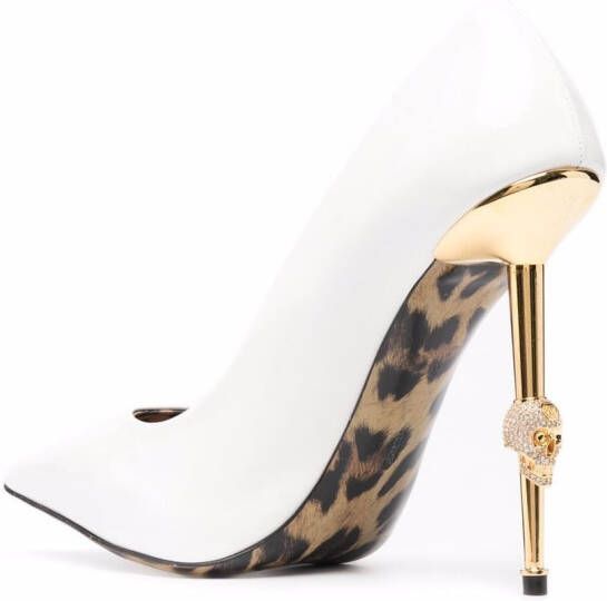 Philipp Plein 125mm Decollete high heels White