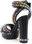 Philipp Plein 135mm crystal-embellished platform sandals Black - Thumbnail 3