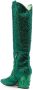 Philipp Plein 75mm crystal-embellished boots Green - Thumbnail 3