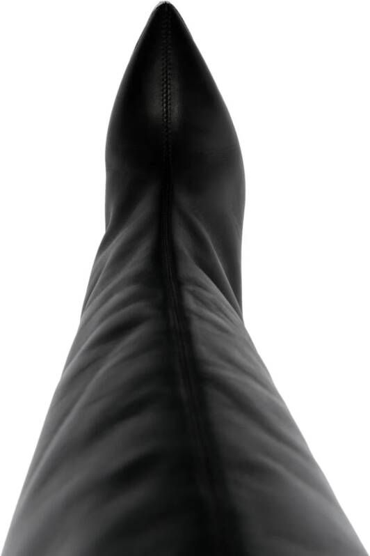 Philipp Plein 90mm sculpted-heel leather boots Black