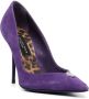 Philipp Plein 95mm Decollete suede heeled pumps Purple - Thumbnail 2