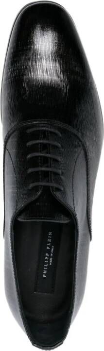 Philipp Plein almond-toe leather loafers Black
