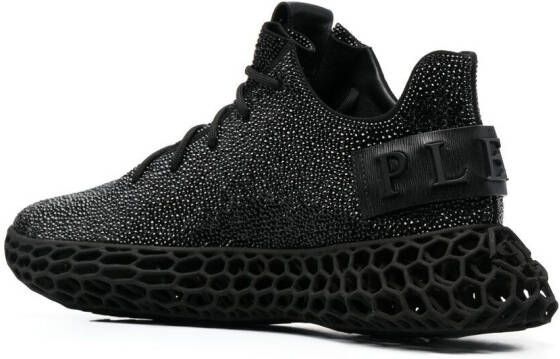 Philipp Plein Skeleton Caviar low-top sneakers Black