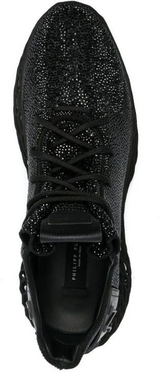 Philipp Plein Skeleton Caviar low-top sneakers Black