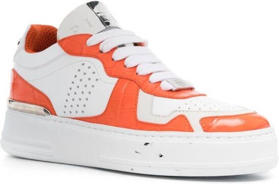 Philipp Plein colour-block low-top sneakers Orange
