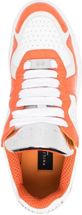 Philipp Plein colour-block low-top sneakers Orange