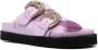 Philipp Plein crystal buckle leather sandals Purple - Thumbnail 2
