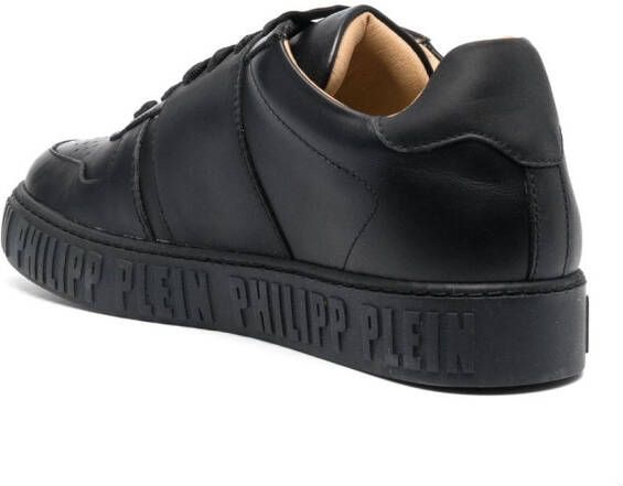 Philipp Plein crystal-detailed leather sneakers Black