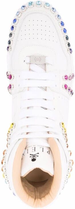 Philipp Plein crystal-embellished high-top sneakers White