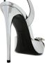 Philipp Plein crystal-embellished leather slingback pumps Silver - Thumbnail 3