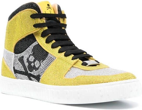 Philipp Plein Crystal Notorious high-top sneakers Yellow