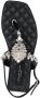 Philipp Plein crystal-skull leather sandals Black - Thumbnail 4