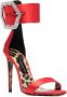 Philipp Plein embellished-buckle satin sandals Red - Thumbnail 2