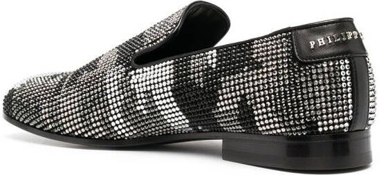 Philipp Plein embellished camouflage moccasin loafers Black