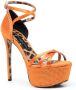 Philipp Plein embellished satin platform sandals Orange - Thumbnail 2