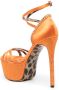 Philipp Plein embellished satin platform sandals Orange - Thumbnail 3